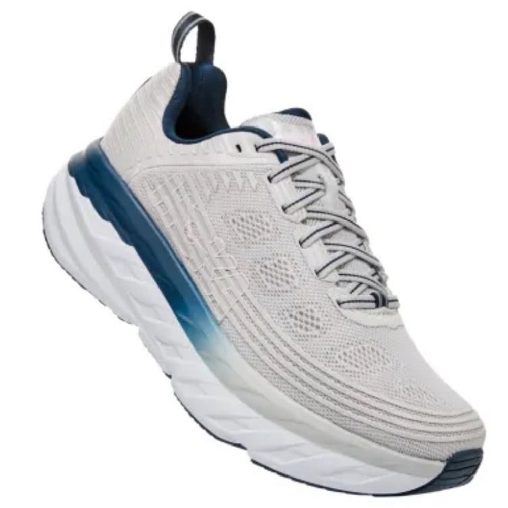 Hoka One One Navy and White Sneakers bondi 6